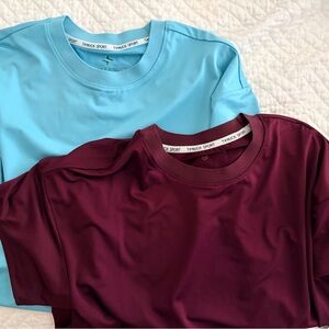 Tuckernuck Short Sleeve Tees - Light Blue and Burgundy